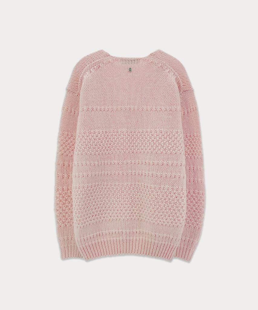 Sseomweeobeoteo Tope Wool V-Neck Knit - Pink