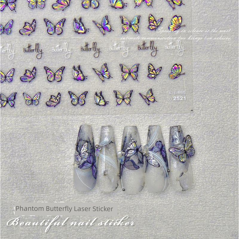 

Наклейка для ногтей Потомки богатых Позолота Лист Клейкая наклейка для ногтей Золотые цветочные скопления Новинка Украшения для фитографии Brown([Fantasy Butterfly -2521]])