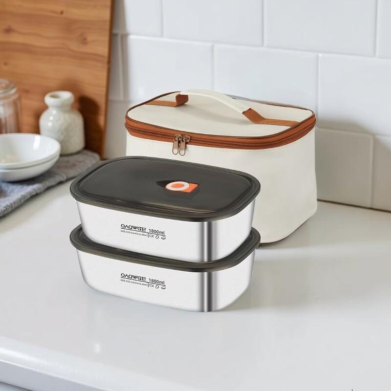 

316 Stainless Steel Divided Insulated Lunch Box Set