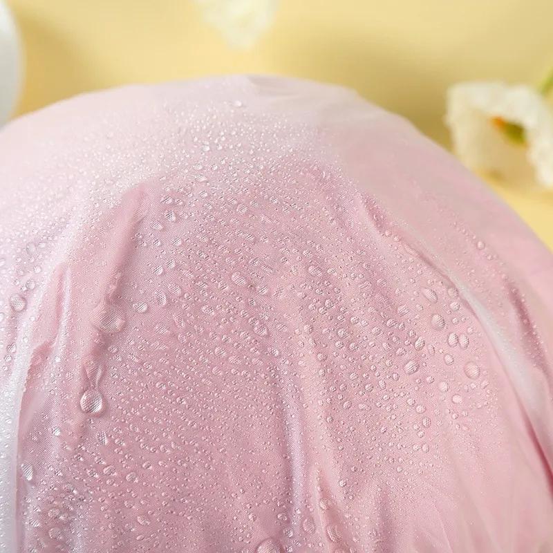Double Waterproof Shower Cap Shampoo Hair Bath Makeup Head Cover