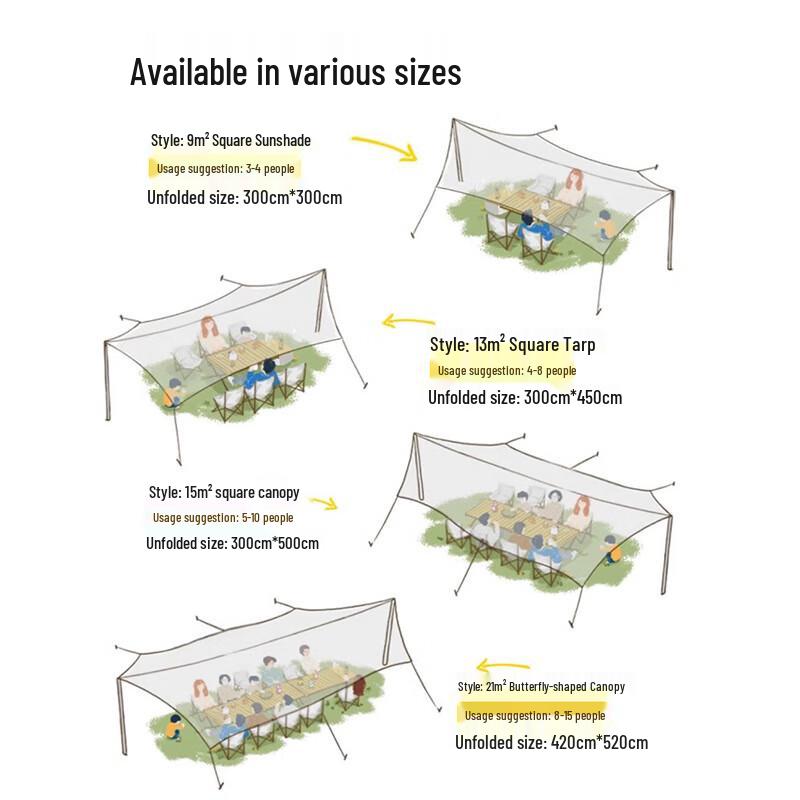 Portable Camping Tarp Canopy