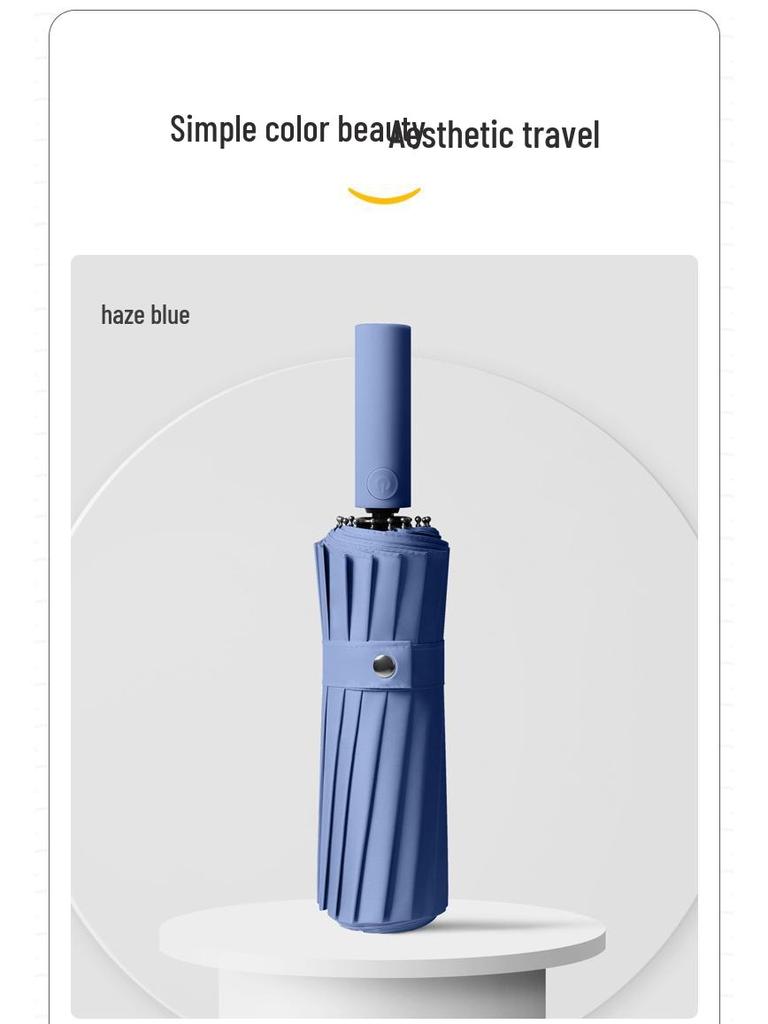 32-Bone Anti-Storm Automatic Dual-Use Umbrella: Sunshade, Sunscreen, UV Protection for Men & Women