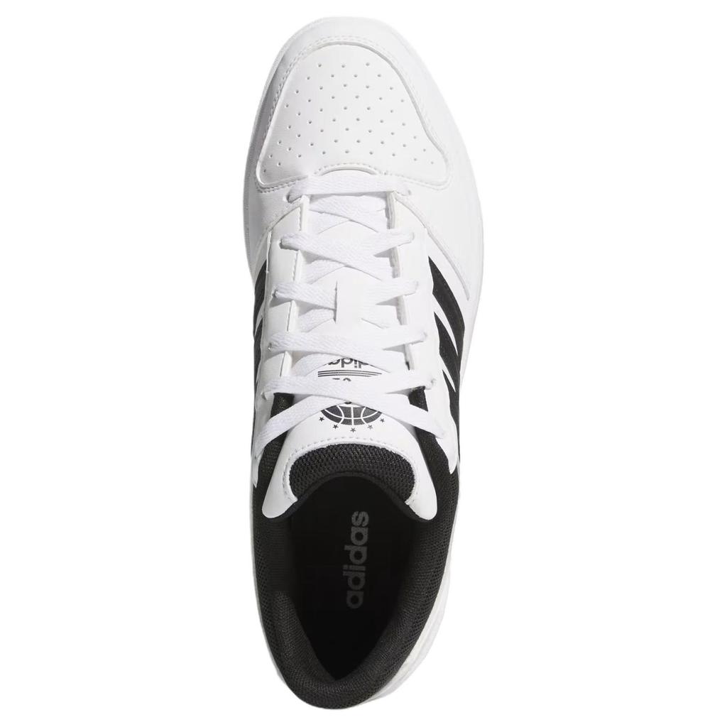 Adidas HOOPS Breathable Skateboard Shoes Unisex White Black KI1057