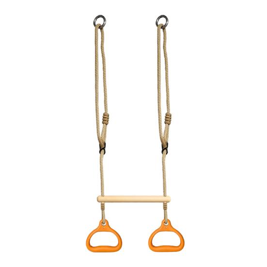 Fitness Ring Hanging Swing Rod Anti-Slip Grip Adjustable Length Smooth Shape Design Safety Knot Fitness Ring