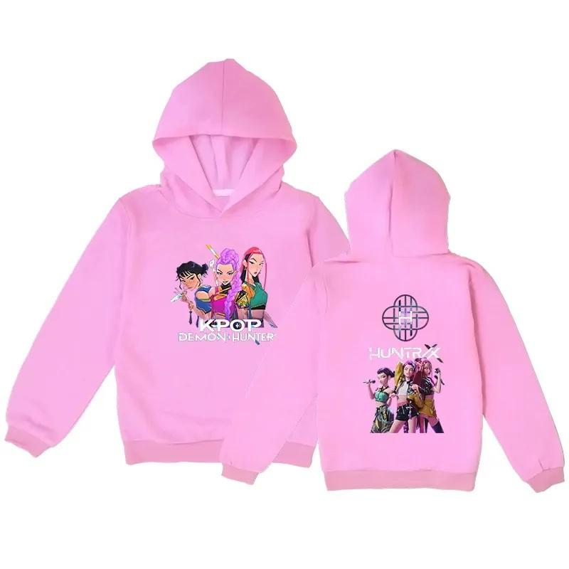 KPop Demon Hunters Soda Pop Fashion Casual Hoodies Autumn Winter Warm Sports Long Sleeved Children's Boy Hooded Sweatshirts