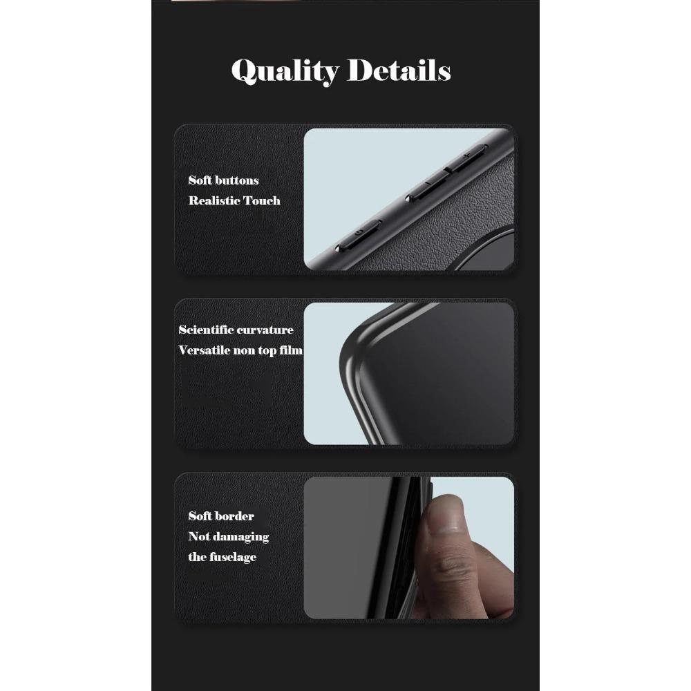 Luxury Genuine Leather Business Phone Case for Asus ROG Phone 8 Pro 8 7 Pro 7  6 5 3 Plain Skin Shockproof Cover for Full Protection Cover