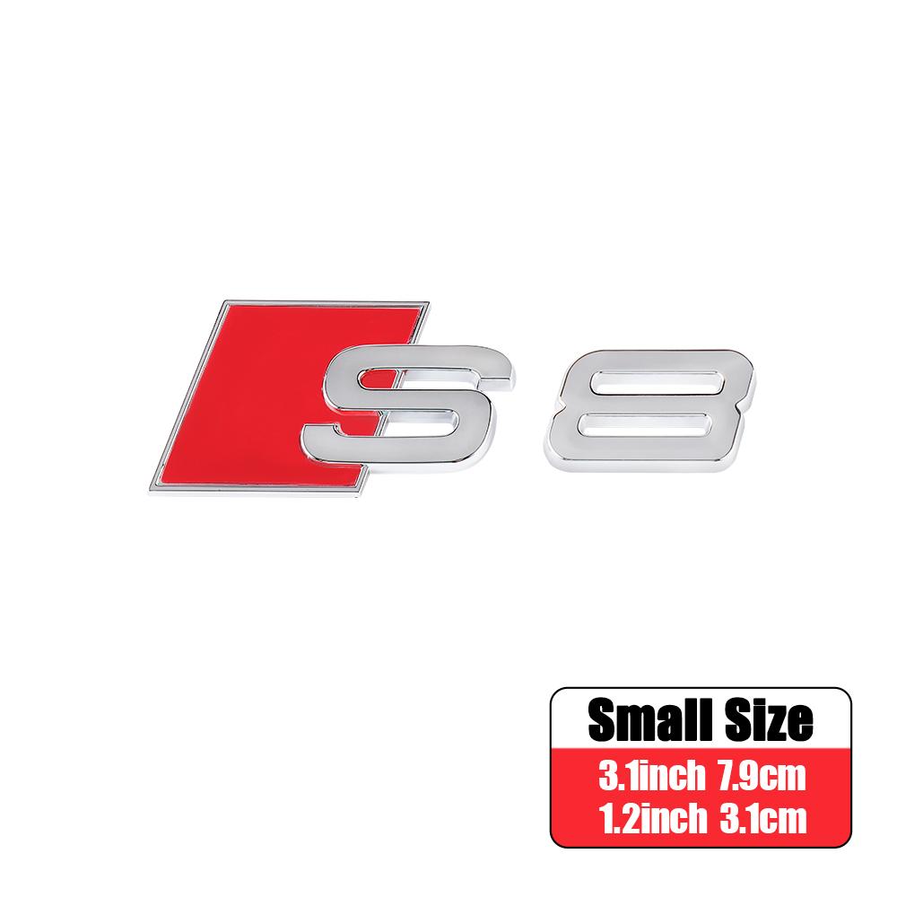 For Audi Sline TT RS Quattro A3 A4 A5 A6 A6L S Q3 Q4 Q5 Q6 Q7 3D ABS Car Trunk S3 S4 S5 S6 S7 S8 Sticker Badge Auto Accessories