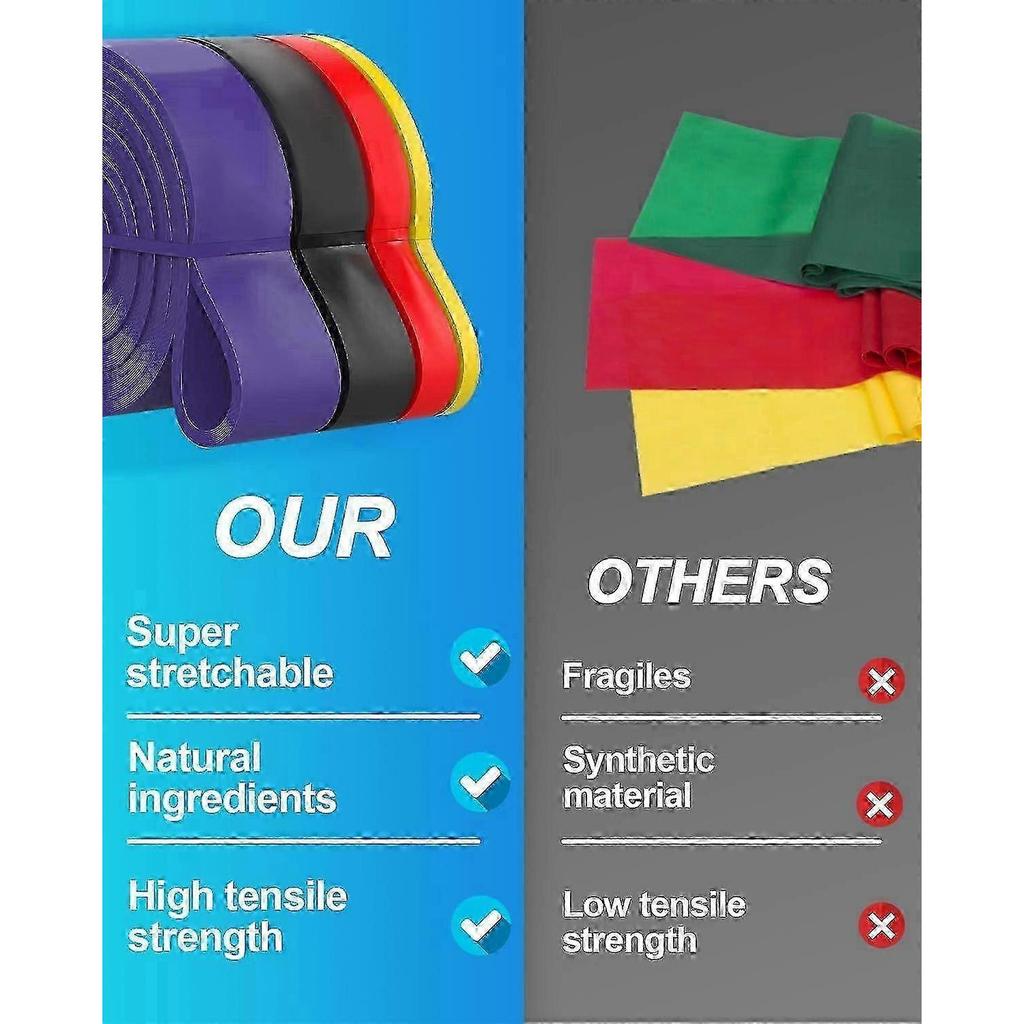 Resistance Bands Set for Men Women,with Different Resistance Levels, for Strength Training Fitness Yoga Toning,(Purple/Red/Black/Yellow)