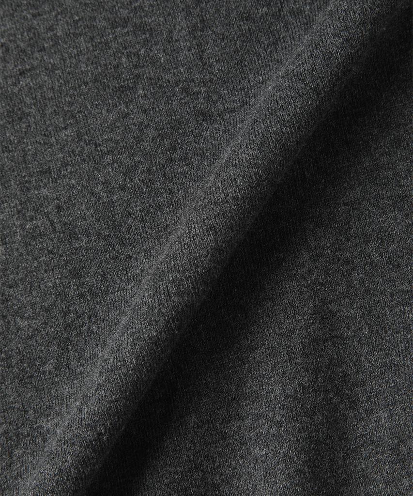 PANICALE Dark Gray Cotton Collared Knit