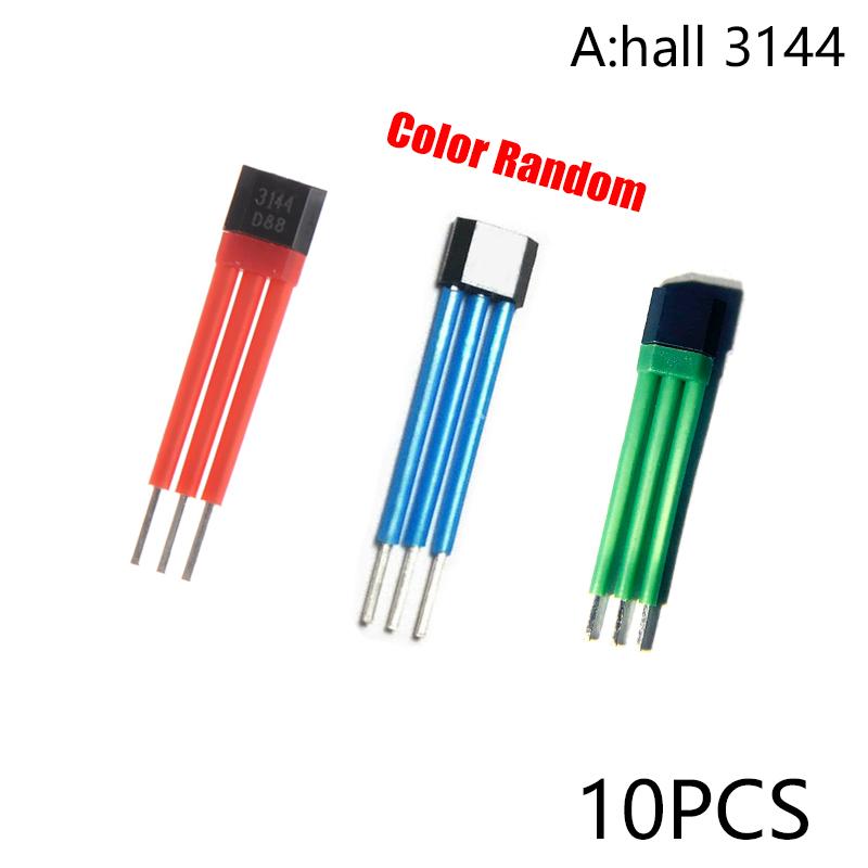 10 шт. Датчик Холла двигателя электромобиля 3144 41F 43F 413 с высокотемпературной изоляционной гильзой, переключатель элемента Холла 13A A44E