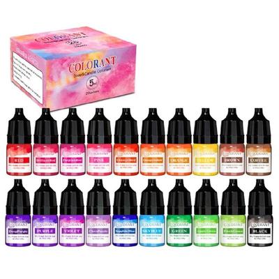 Colorante para Velas para Hacer Velas Esencias de Color para Velas Líquidas Altamente Concentradas Artesanía Hecha a Mano Pigmento de Resina 5ml/botella
