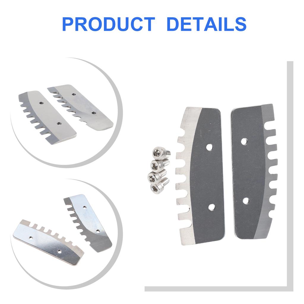 Stainless Steel Auger Blades for Power Ice Auger 8 Inch Replacement Set of 2