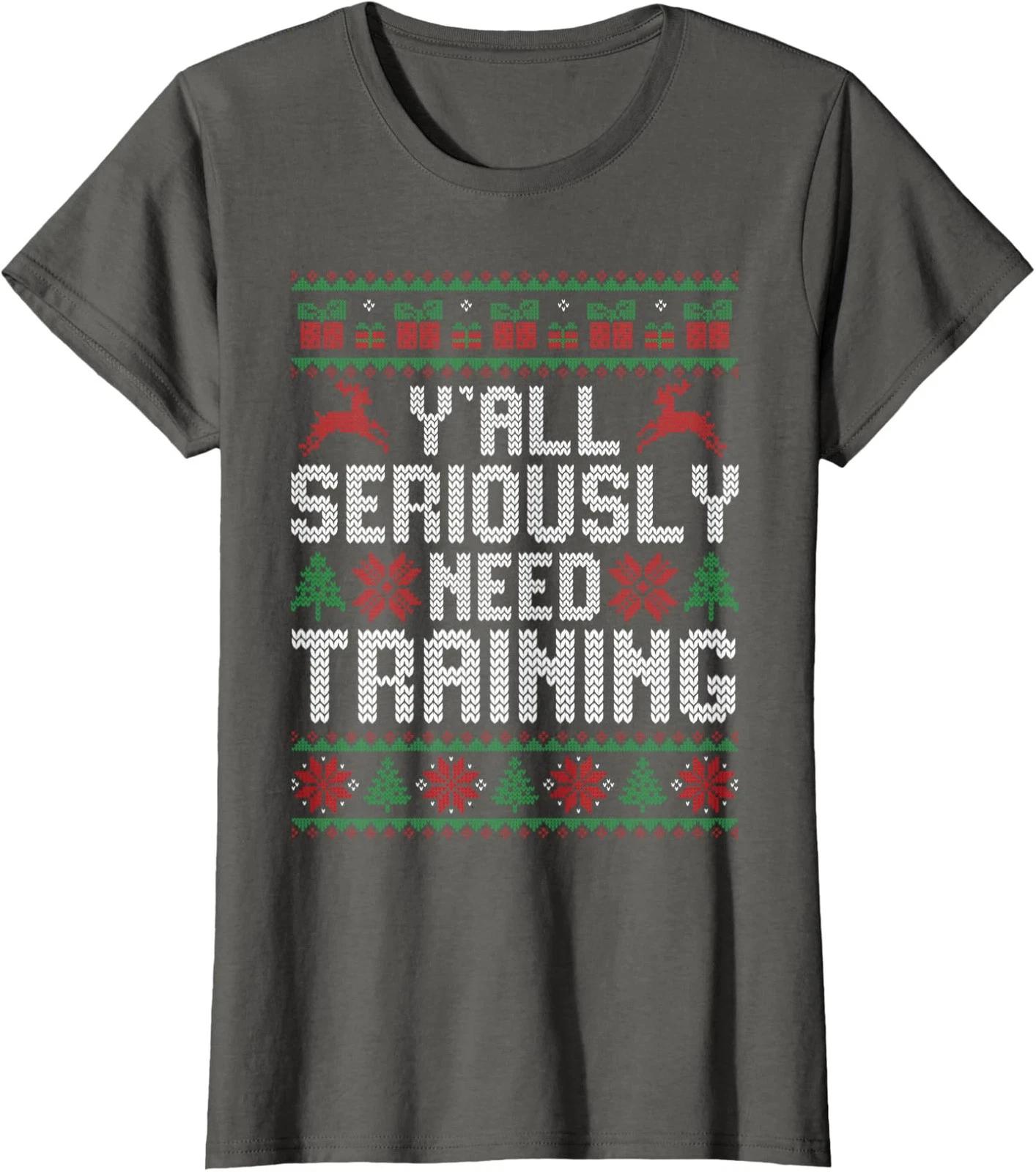 Elf Mode 67% Charged Funny Christmas Design Fun Ladies  Crewneck T-Shirt XL