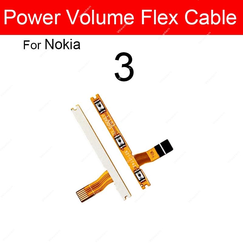 Cavo Flessibile Pulsanti di Accensione Per Nokia 1 2 2.1 3 3.1 3.2 4.2 5 5.1 X2 X3 X5 XL Plus Cavo Flessibile Tasti Volume Parti di Ricambio Tasti Laterali
