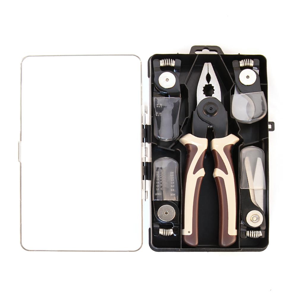 Allsome 5 IN 1 Pliers Set, Quick Change Pliers Head Set with Wire Pliers, Scissors, Cable Cutter, Wire Stripper, Crimping Pliers