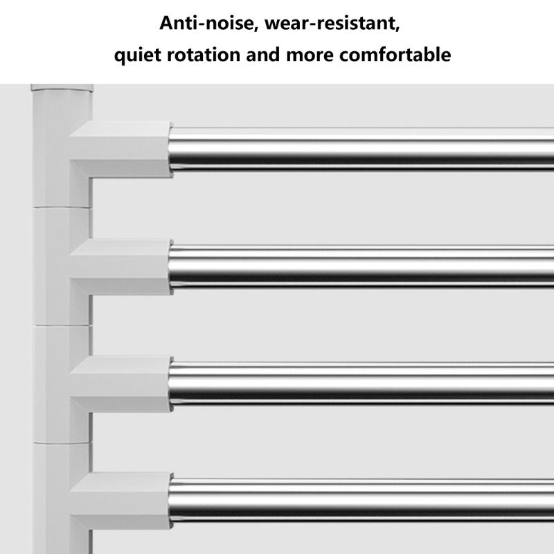 Wall Mounted Towel Bar Swivel Towel Rack Stainless Steel Towel Hanger 180° Rotation Space Saving Towel Rack for Bathroom
