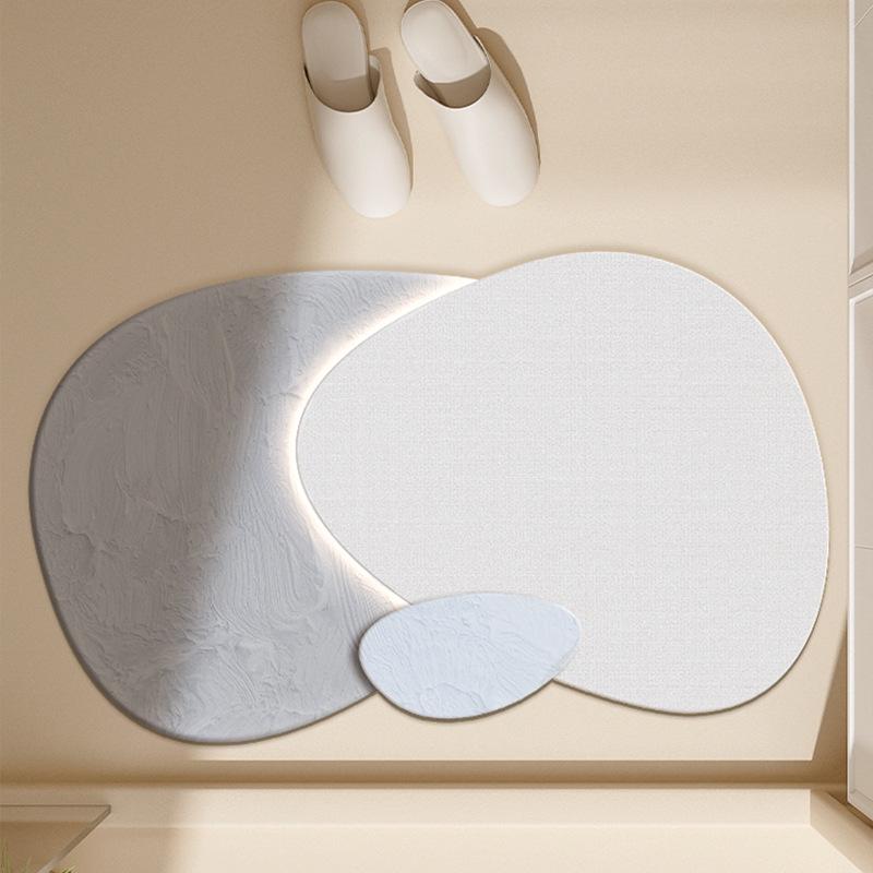 Quick-Dry Diatomaceous Earth Bathroom Mat - Water-Absorbing, Easy-Clean Foot Mat for Toilets