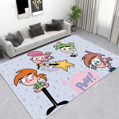 Cartoon Die Fairly OddParents Badezimmermatte Rutschfeste Waschküchenmatte Wäschedekor Balkon Kinderzimmer Toilettenteppich