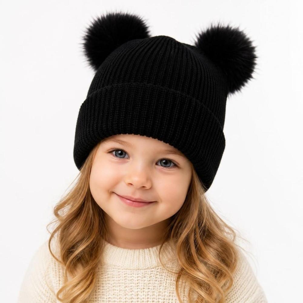 Solid Color Baby Knit Hat Pullover Style Newborn Turban Cap Infant Bonnet  Hospital Wear