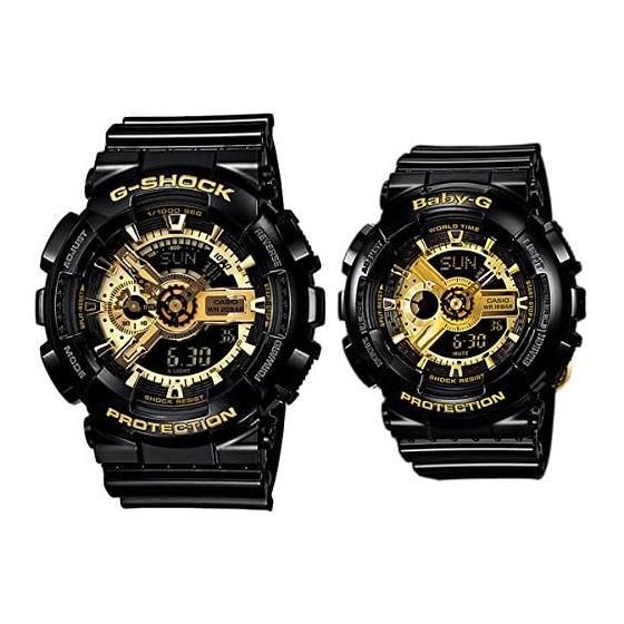 

[Casio] Watch G-Shock Baby G GA-110GB-1A BA-110-1A Black & Gold 2-Piece Set Pair Watch [Parallel Import]