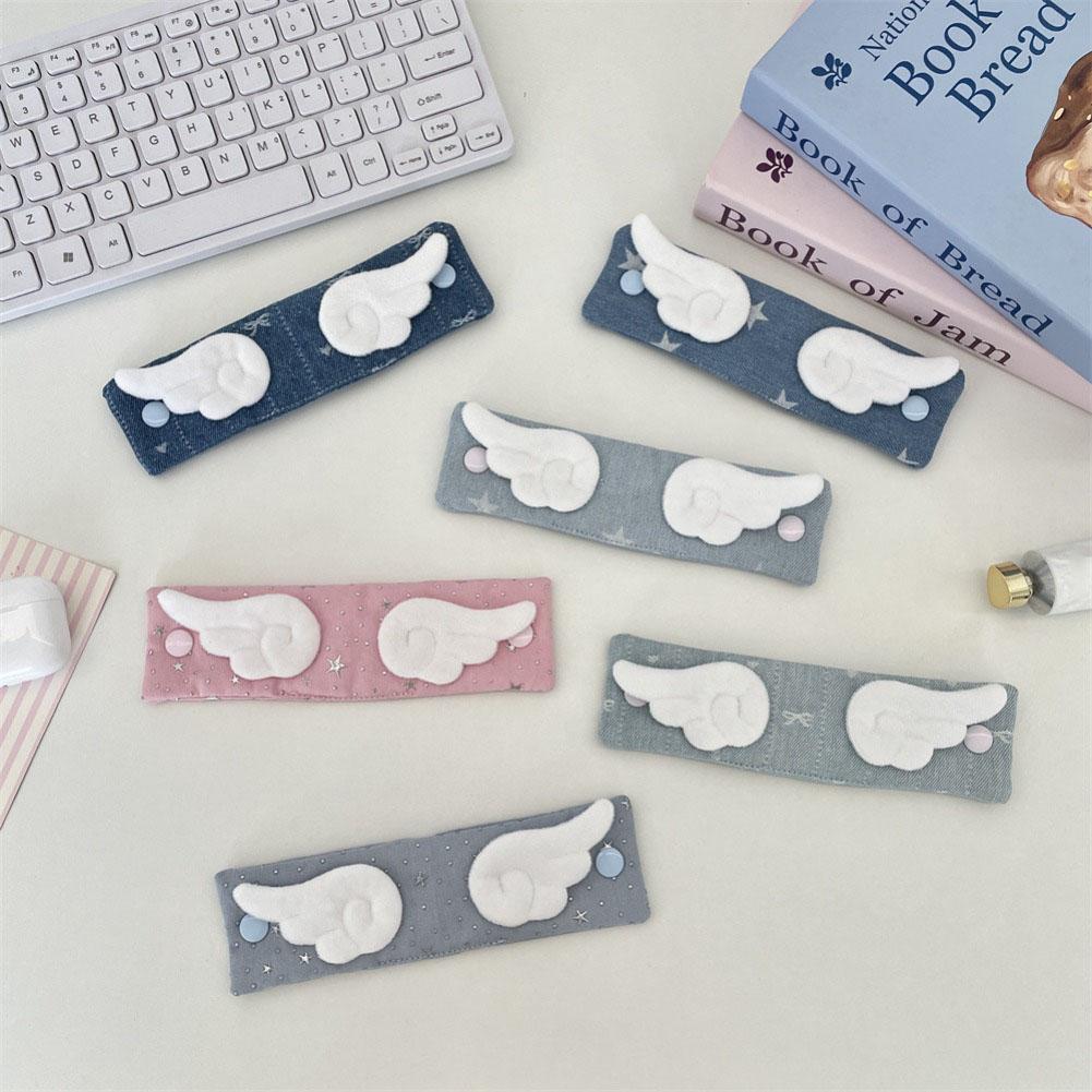 Portable Cable Winding Buckle Cowboy Star Angel Wings Fabric Cable Organizer For Travel Headphone & Charging Cable Storage