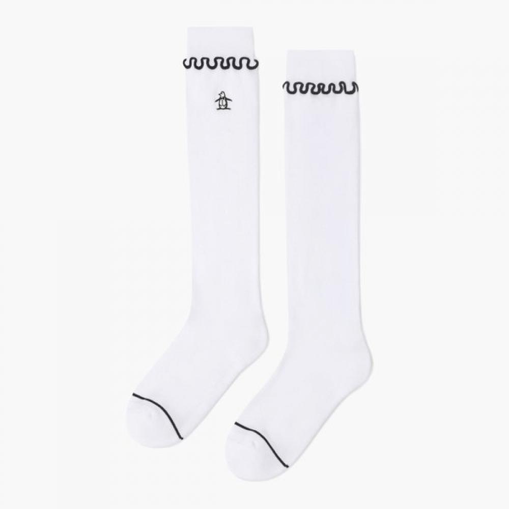 Munsingwear Women Essential Shirring File Knee Socks White Mr322lso74 WHTE_white/FR
