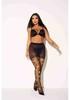 Stockings Printing Summer Thin Pure Black Silk, Anti-Hook Core Silk Pantyhose Spring And Autumn