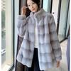 Imitation Fur Women's Coat Mid Length New Popular Standing Collar Sheep Shearing Fur One Piece Lamb Wool Coat