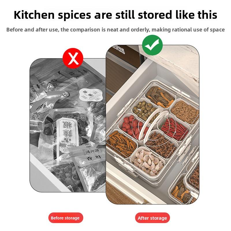 Home Kitchen Gewürz- und Würzmischungs-Portionierungs- und Frischhaltebox