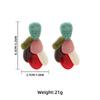 Handmade Geometric Resin Earrings Women Color Block Statement Jewelry 2025 Fashion OL Style