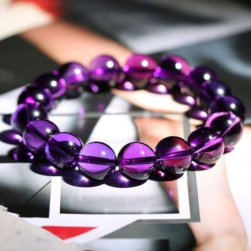 14mm,12mm crystal bracelet for the wrist, bringing good luck, happiness, and health. Suitable for both men and women. Limited edition 14mm фиолетовый