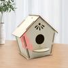DIY Wood Birdhouse Kit Unfinished Log Home Craft Project with Safe Paint Wooden Crafts Boys And Girls Graffiti Bird Nest for Kids