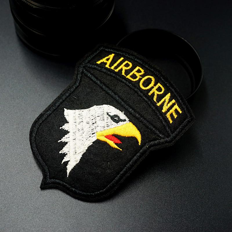 black Text Tag Patch US Flag /& Blood Type Embroidered Name