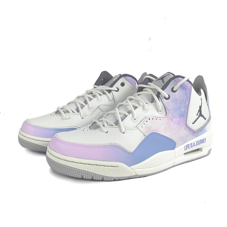 Jordan Courtside 23 Dämpfung Rutschfest Mittelhoch Vintage Basketballschuhe Herren Lila Weiß HQ1192-101(Team183-)