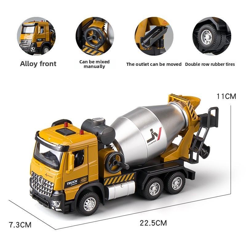 Alloy Truck Engineering Model Toy With Light And Sound Features For Collectors