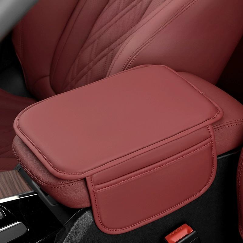 Universal Car Armrest Mat Center Console Protector Cover Arm Rest Box Cushion With Pocket Auto Armrests Storage Box Cover Pad
