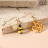 Fashion Bee Earrings Women Asymmetric Structure Honeycomb Earrings Insect Earrings Accessories Daily Wear Party Jewelry Gifts