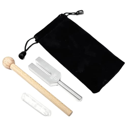 Audiophile Tuning Fork Crystal Tuner 4096hz with Crystal Healing Set