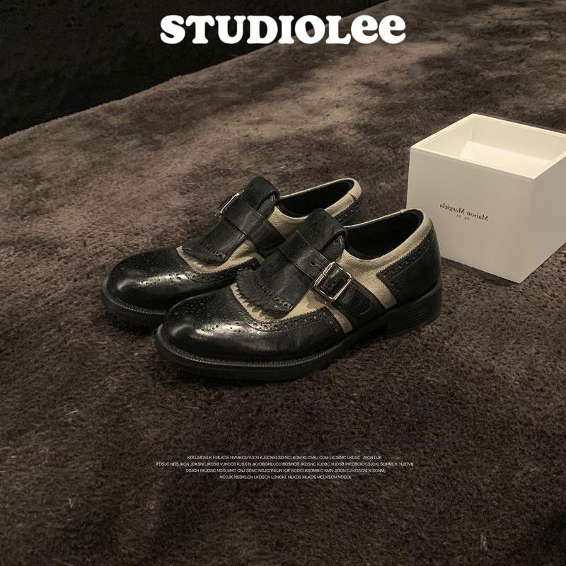 ~ Florence~ Heavy Industry Horse Skin Tassel Carved Baroque Leather Shoes Women