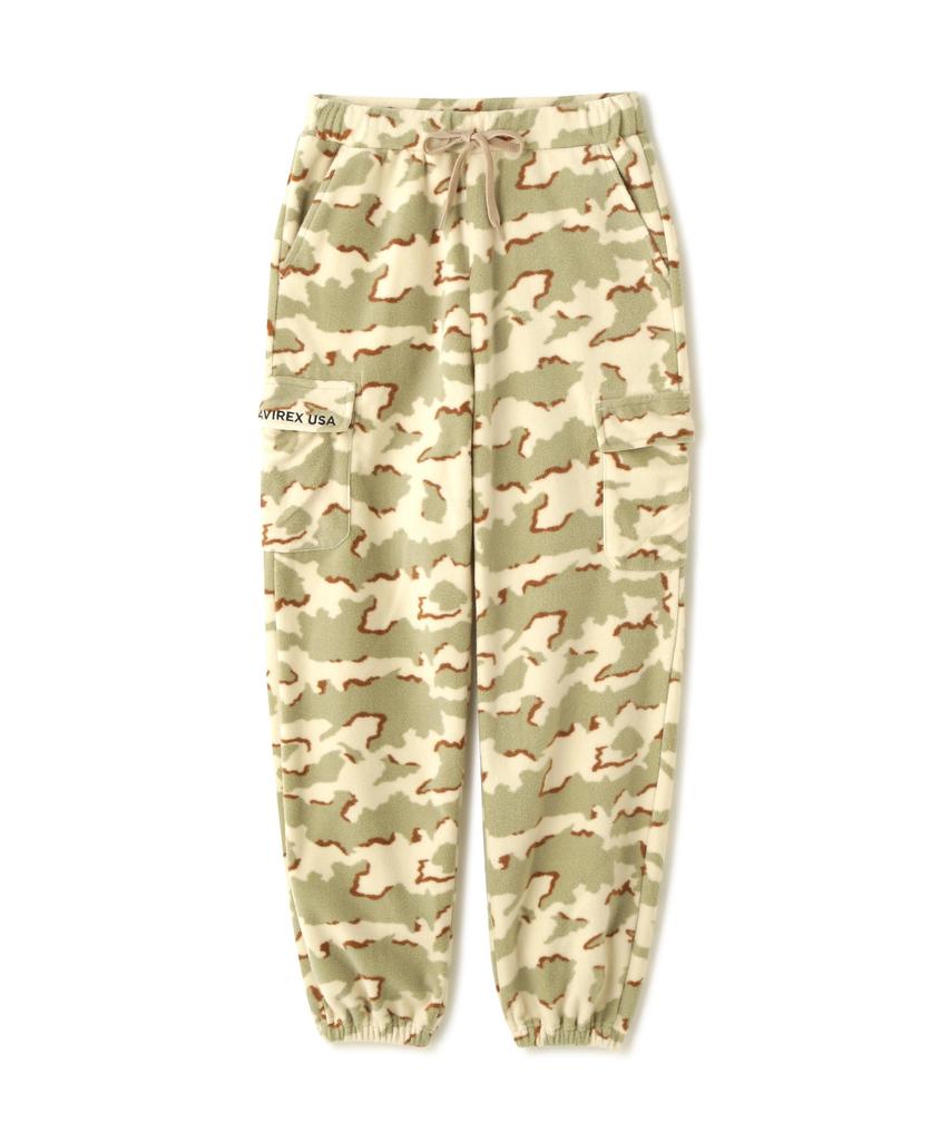 AVIREX Official Store Exclusive CARGO FLEECE PANTS Women's S 041 Beige Camo 783-4210602