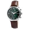 Men's Wristwatch - Menzie - Green Dial - Brown Leather Strap 20 Mm - VX9NE Quartz Movement