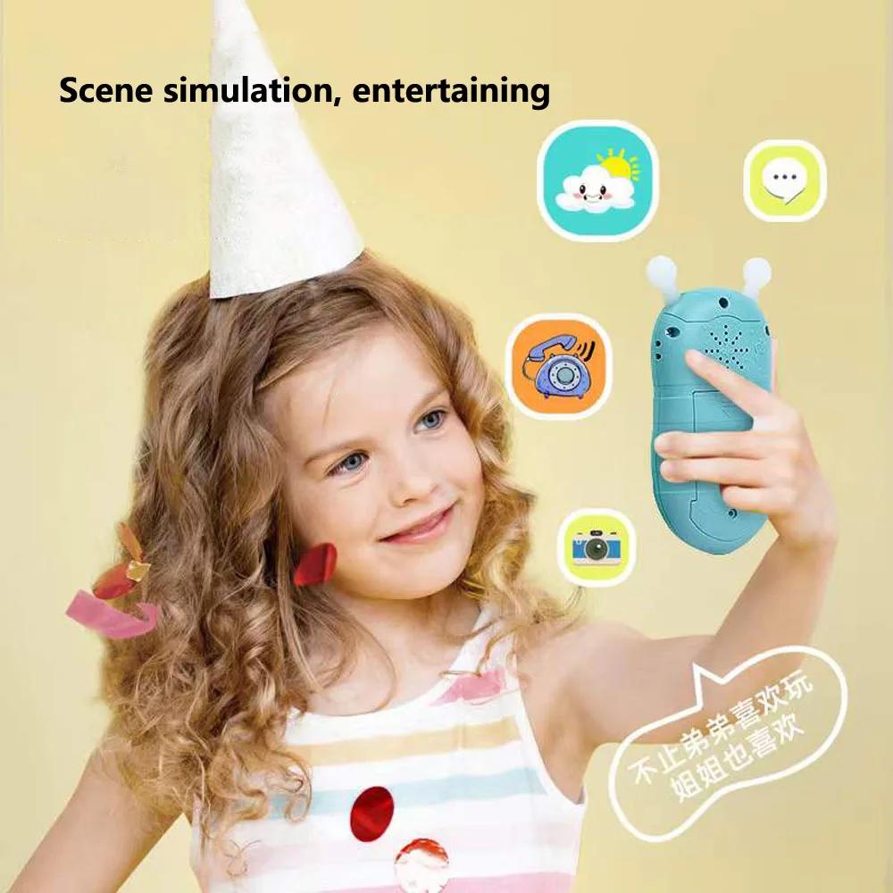 Baby Phone Toy Music Sound Telephone 0-3Y Sleeping Toys Simulation Toys Phone Infant Early CN English Educational Toy Kids Gifts