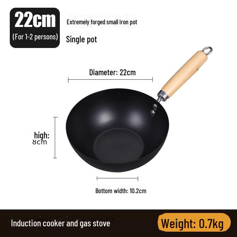 Mini tigaie neacoperită de 20 cm pentru mașina de gătit cu inducție - compactă, ușoară, ideală pentru utilizarea de o singură persoană