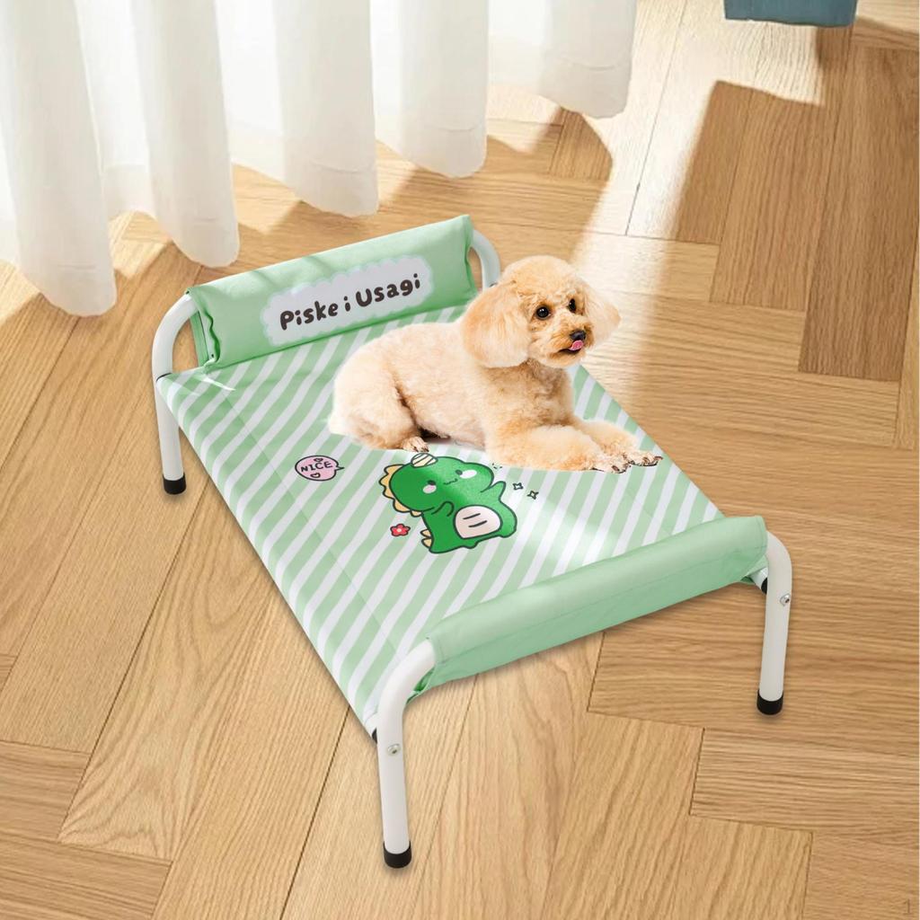 Elevated Dog Bed Pet Metal Frame Hammock Raised Cot for Puppy Kitten Cats Dogs