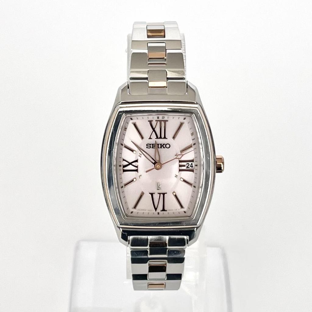 Polished Seiko Lukia Excellent Pink S2337 [Working Condition] Ladies' Watch, Radio-Controlled Solar, Condition, Dial, Gold,