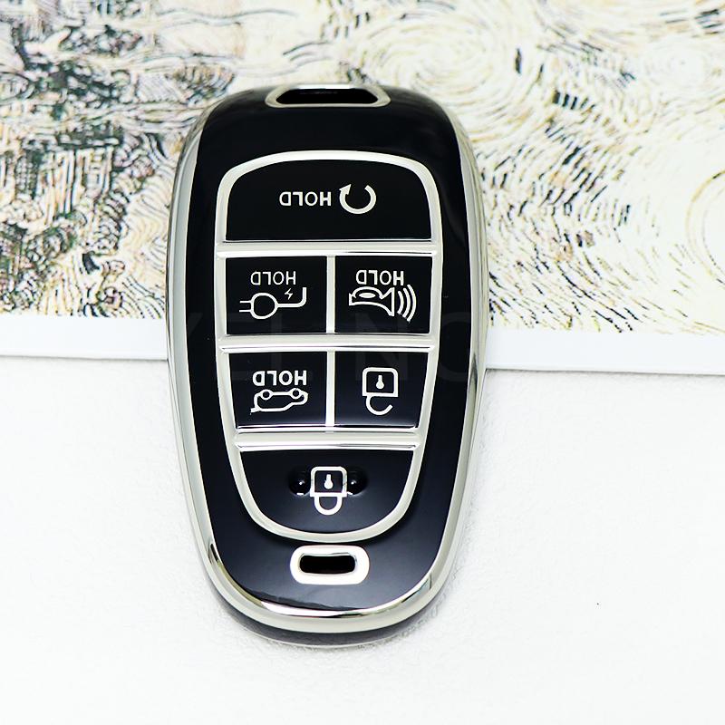 4 5 6 7 8 Buttons TPU Remote Key Shell Fob Case Cover for Hyundai 2020-2021 Sonata Nexo DN8 Santa Fe TM Tucson NX4 Staria Ioniq