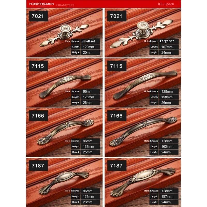 Bronze Series Cabinet Handles Zinc Alloy Antique Cabinet Pulls Drawer Knobs Wardrobe Door Handle Furniture Handle