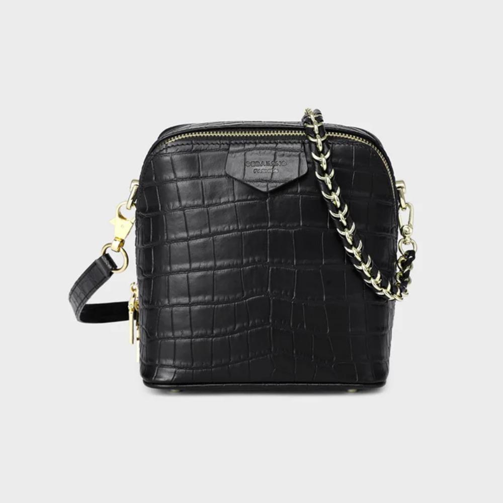 

Роскошная модная женская сумка 2024 Новая модная сумка-коробка из крокодиловой кожи Маленькая наплечная сумка кроссбоди Сумки с цепочкой под мышкой чёрный