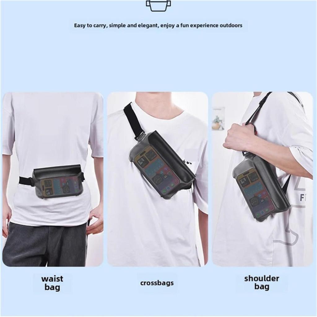 Waterproof Sealing Drift Diving Swimming Waist Bag Touchscreen Transparent Photo Waterproof Bag Underwater Dry Bags for Phone