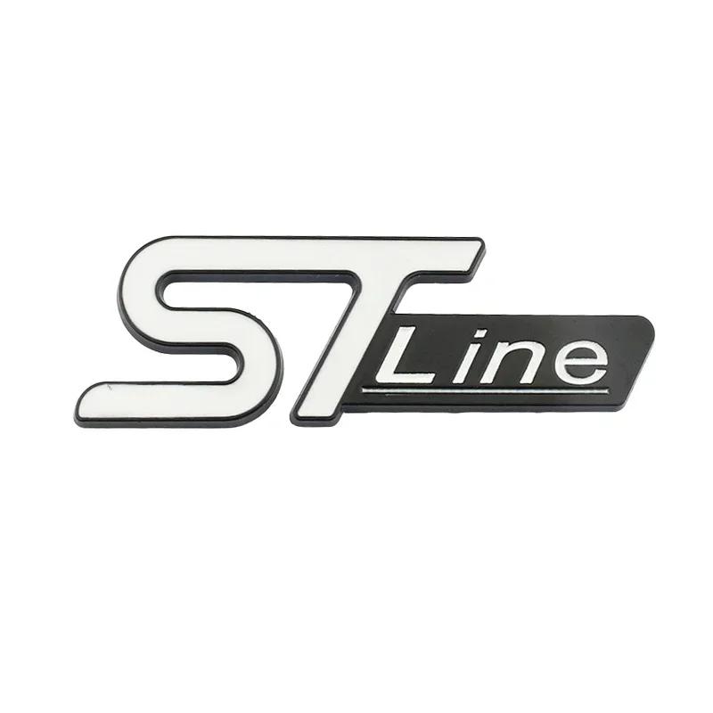 3D Metal ST LINE Logo Rear Trunk Emblem Badge Sticker for Ford Focus FIESTA Kuga ESCAPE Mondeo EcoBoost